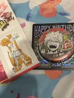 僕のヒーローアカデミア バースデイ缶バッジ ミニブロマイド 爆豪勝己