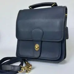 vintage coach WILLIS handbag navy