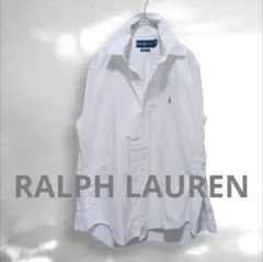 RALPH LAUREN　オックスフォードボタンダウンシャツ　マルチポニー　白