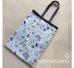 キャスキッドソン✤ハンドメイド✤縦長エコトートバッグ✤薄手コットン✤ナイロン裏地