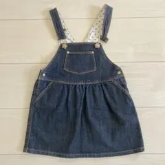 プチバトー　デニム　ジャンパースカート　24m