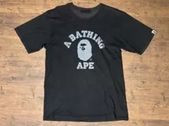 A BATHING APE カレッジロゴ Tシャツ ブラック - メルカリ