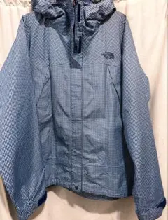 THE NORTH FACE 青ギンガムチェック マウンテンパーカー
