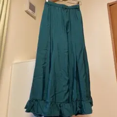 AMERICAN HOLIC グリーンフレアロングスカート　Lサイズ