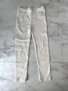 babygapホワイトリブ編みレギンス 110