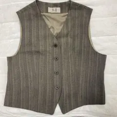 M&M ヘリンボーンベスト グレー系