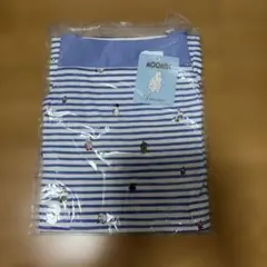 ムーミン MOOMIN エプロン ブルー ボーダー 新品 綿100%のサムネイル