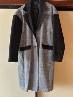 チェック柄ロングコート Sサイズ