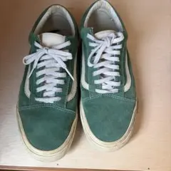 VANS オールドスクール グリーン スエード スニーカーのサムネイル