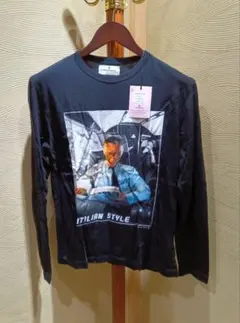 オーサムAWESOME黒ロングTシャツ