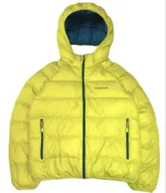 モンベル ダウンジャケット キッズ 150 ロゴ刺繍 2WAY イエロー