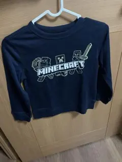ギャップキッズ マイクラ 長袖　120cm Minecraft ネイビー　紺色