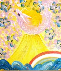 開運絵画　❀よろこび天大吉❀いい波のっちゃいな