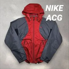 00s nike acg 短丈　ドローコード　ナイロンジャケット　メンズ　L 赤