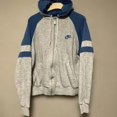 Nike フルジップパーカー L グレー/ブルー