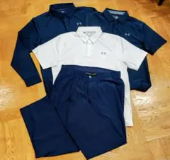 【美品】UNDER ARMOUR ポロシャツ XL パンツ34.36 サイズのサムネイル