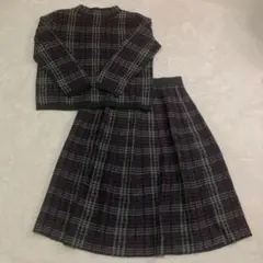 JUNKO SHIMADA PART2 セットアップ　スカート　チェック柄　L