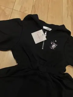 新品未使用！メゾピアノ　ベリエちゃんスウェットワンピース　ハーフジップ　半袖