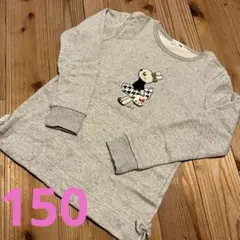 ニットプランナー　ウサギ刺繍 グレー トレーナー