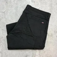 Dickies　ペインターパンツ　W46 L30　ブラック　無地　古着のサムネイル