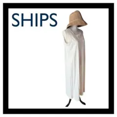 夏物SALE♢SHIPS アイボリー ノースリーブ ロングワンピース