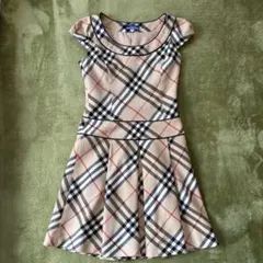 Burberryバーバリーブルーレーベル ワンピース プリーツ ノバチェック