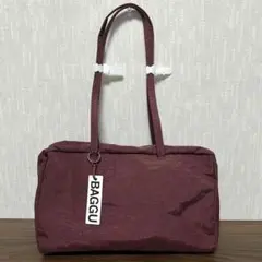 BAGGU Medium Nylon Bowler Bag バグー マホガニー