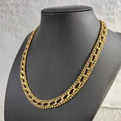 ピエール・カルダン ゴールド アンド ブラックストーン ネックレス 