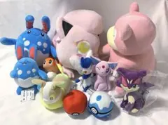 ポケモン　ぬいぐるみコレクション　ヤドンサケブシッポ　マリルリ　ワンパチ他
