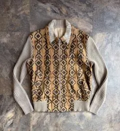 美品 ランウェイ ボッテガ ヴェネタ レザーZIP チェック柄 ジャケット