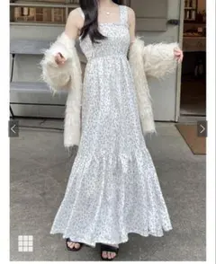 GRL 花柄シャーリングティアードキャミワンピース on227