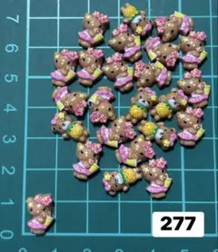 ２０個デコ、ネイルパーツ 日焼けパイナップル白猫MIX