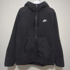 Nike　フリース　フルジップ　パーカー　黒