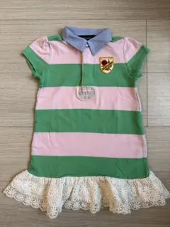 ラルフローレン　ボーダーレースワンピース　24m