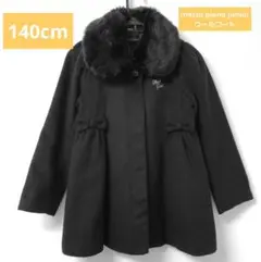 メゾピアノジュニア ファー付きウールコート