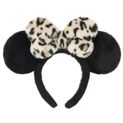 ヒョウ柄リボンカチューシャ