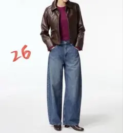 【美品】UNIQLO ユニクロ バギーカーブジーンズ 標準丈 26