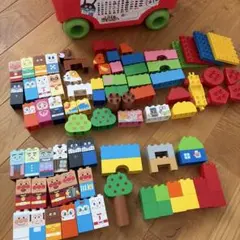 はじめてのブロックワゴン　アンパンマン ブロックセット 収納ボックス付き