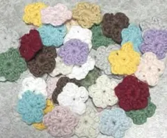 ハンドメイド 花モチーフ かぎ編み　ランダム50枚