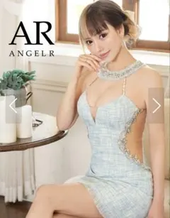 ANGELR ビジュー装飾 ミニドレス ホワイト - メルカリ