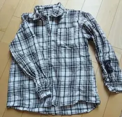 ジェニーラブ　160cm　女児　チェック　ボタンシャツ