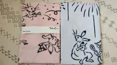 かまわぬ 　手ぬぐい　 鳥獣戯画　2点セット