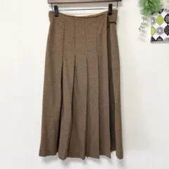 【メトリーゼ】 ラップスカート プリーツ チェック柄 9号 大人可愛い ひざ丈のサムネイル