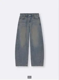 GU バレルレッグジーンズ　標準丈　XLサイズ　レディース