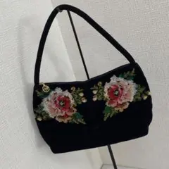 フェイラー ハンドバッグ  花柄　ムーンライトフラワー　ブラック　　no.96