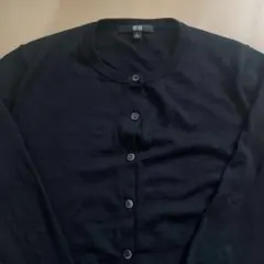 UNIQLO ブラック カーディガン Lサイズ　ウール100%