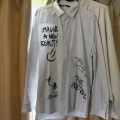 ZARA グラフィティ ストライプ シャツのサムネイル