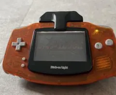 ゲームボーイアドバンス クリアオレンジ　貼るだけバックライト付き