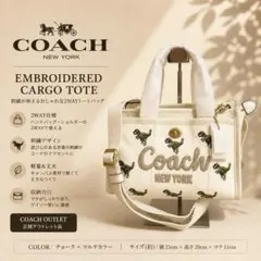 新品・未使用コーチCoach スヌーピー刺繍トートバッグ2way - メルカリ