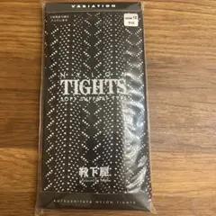 靴下屋 Tabio ナイロンタイツ 柄入り クロのサムネイル